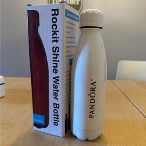 Pandora White Stainless Steel Water Bottles